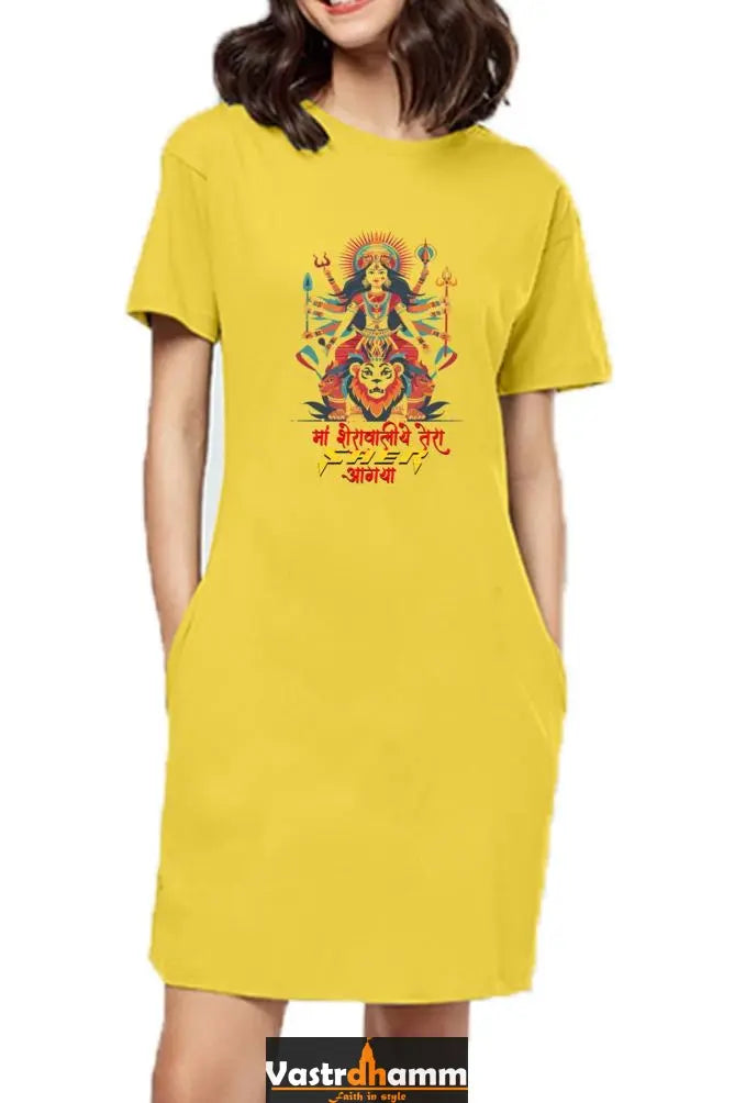 Maa Durga ProtectorT-Shirts Dress for Women Vastrdhamm