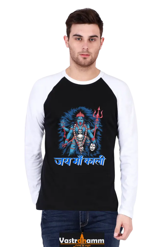 Maa Durga Spirit Raglan Full Sleeve T-Shirts for Men Vastrdhamm