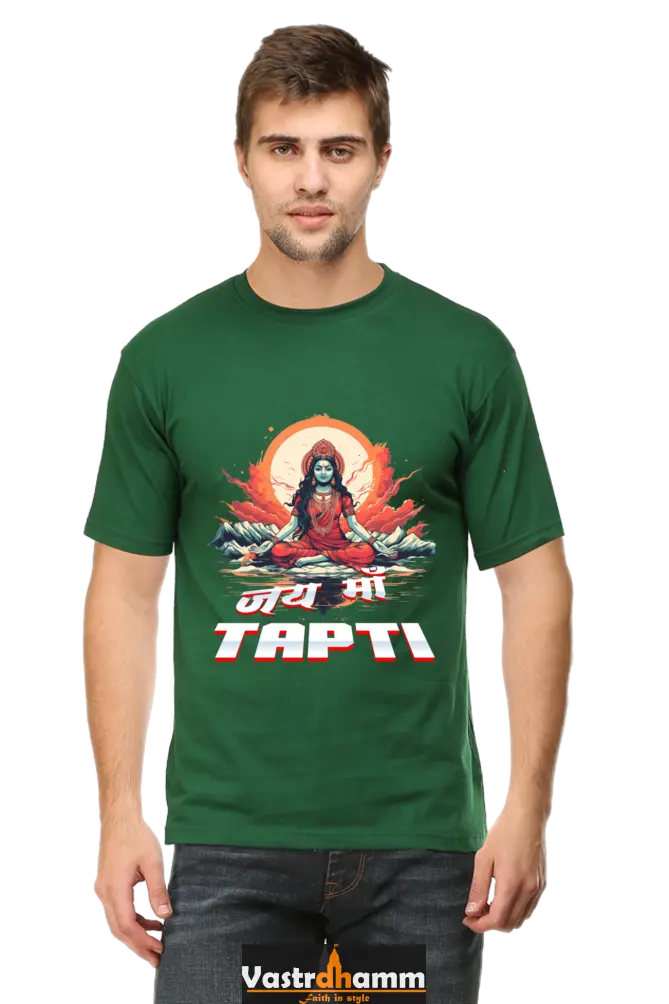 Maa Durga Strength Round Neck Half Sleeve Classic T-Shirts for Men Vastrdhamm