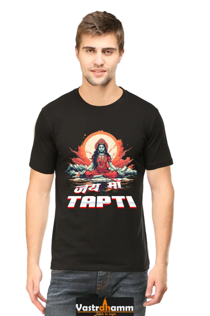 Maa Durga Strength Round Neck Half Sleeve Classic T-Shirts for Men Vastrdhamm