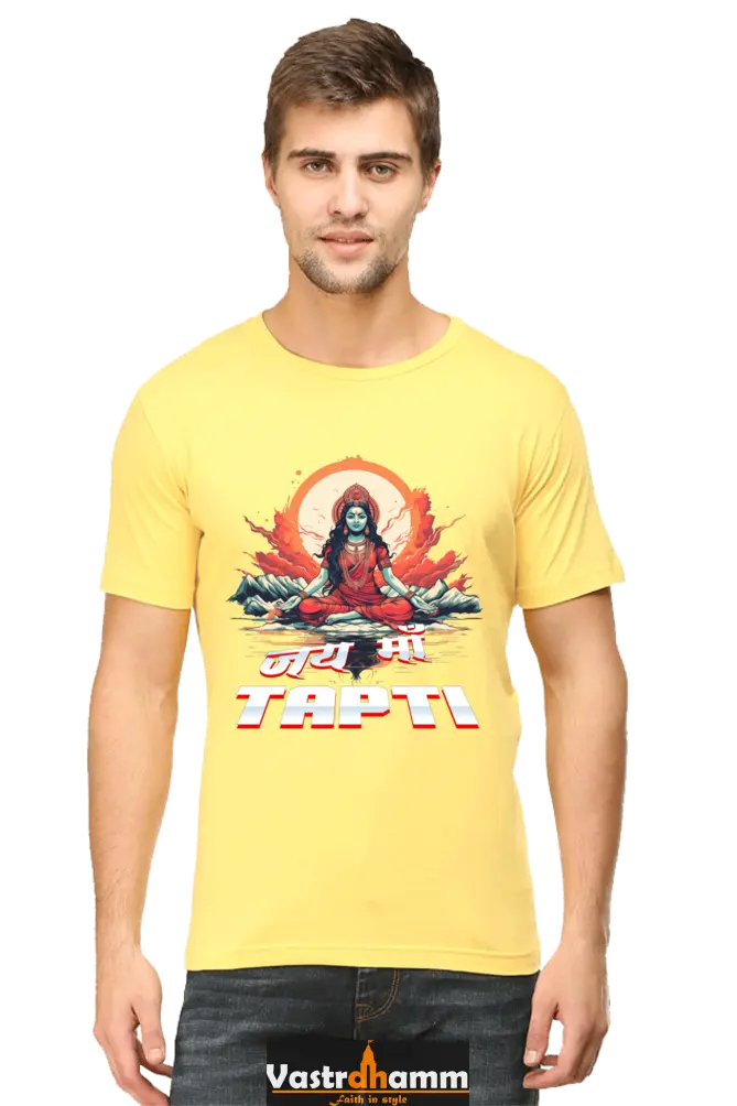 Maa Durga Strength Round Neck Half Sleeve Classic T-Shirts for Men Vastrdhamm