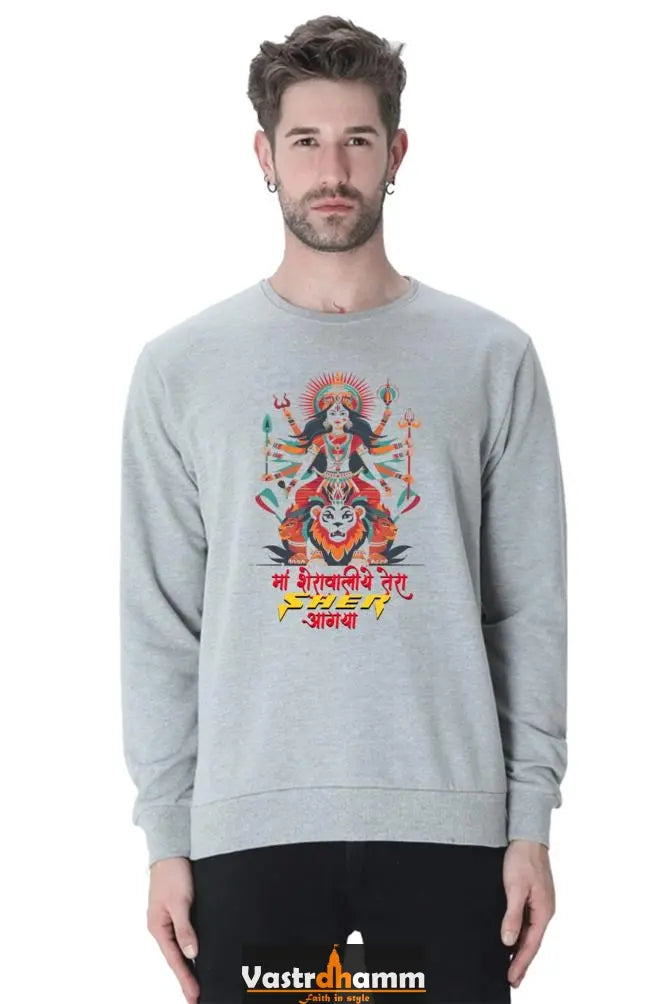 Maa Durga Warrior Sweatshirt T-Shirts for Men Vastrdhamm