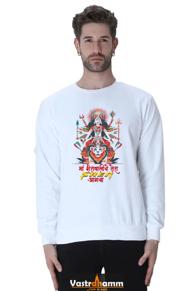 Maa Durga Warrior Sweatshirt T-Shirts for Men Vastrdhamm