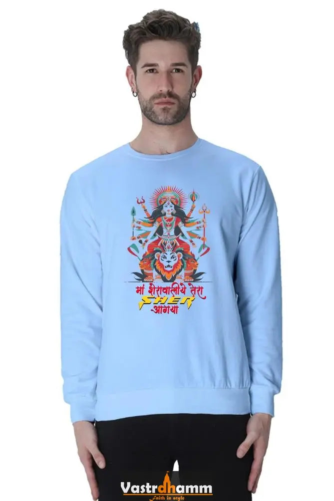 Maa Durga Warrior Sweatshirt T-Shirts for Men Vastrdhamm