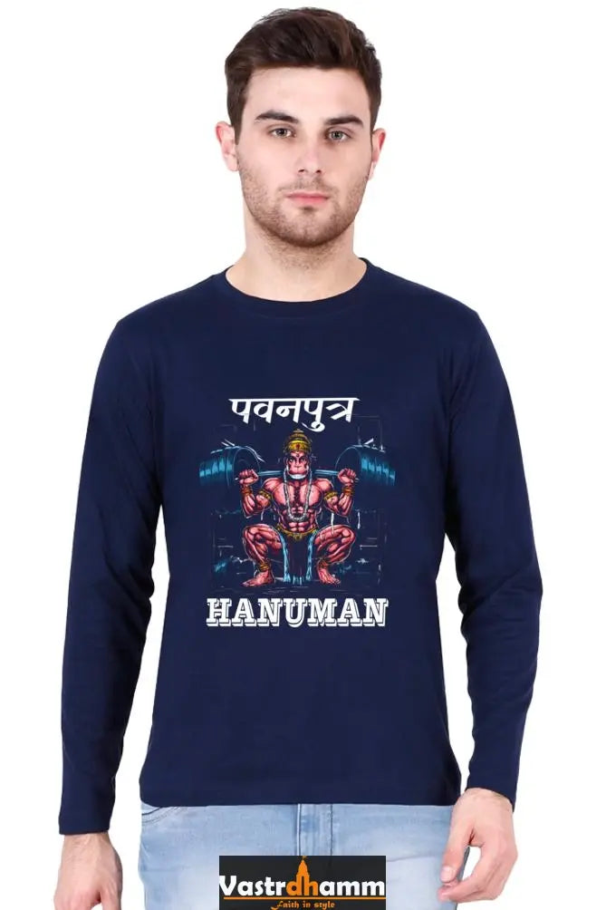 Majestic Hanuman Ji Round Neck Full Sleeve Vastrdhamm