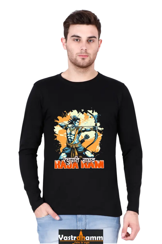 Mighty Ram Ji Round Neck Full Sleeve T-Shirt For Men Vastrdhamm