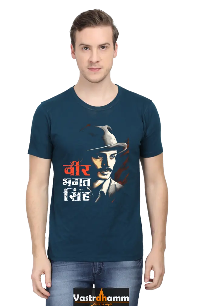 National Hero Round Neck Half Sleeve Classic T-Shirts for Men Vastrdhamm