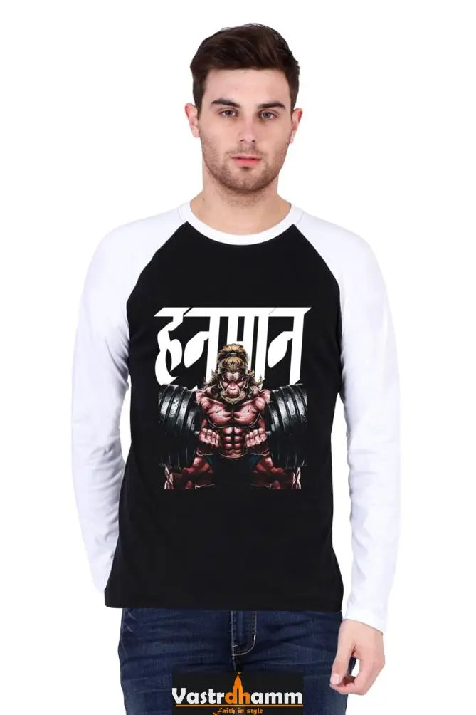 Radiant Hanuman Ji Raglan T-shirt Vastrdhamm