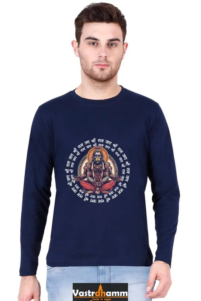 Radiant Hanuman Ji Round Neck Full Sleeve Vastrdhamm