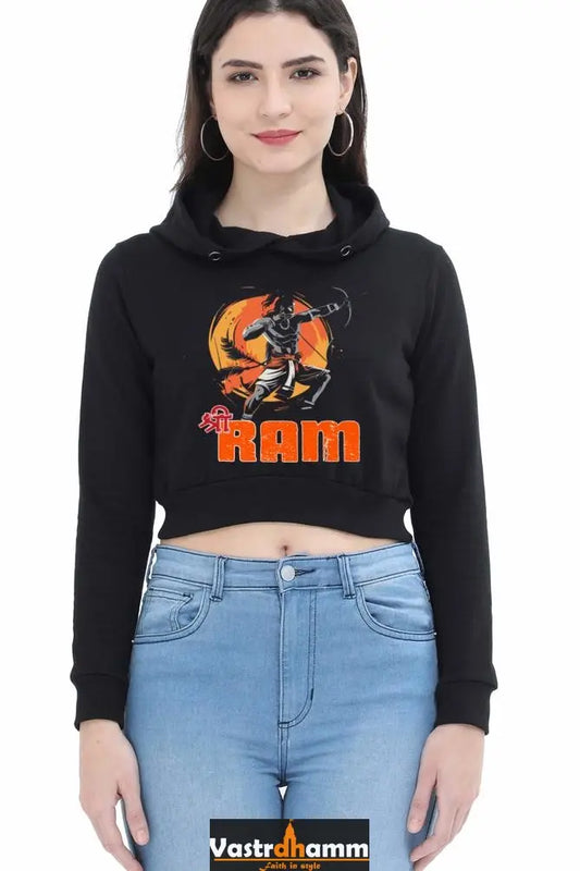 Ram Ji Ayodhya Pride Crop Hoodies for Women Vastrdhamm