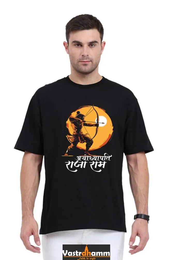 Ram Ji Bhakti Oversized Classic T-Shirts  for Men Vastrdhamm