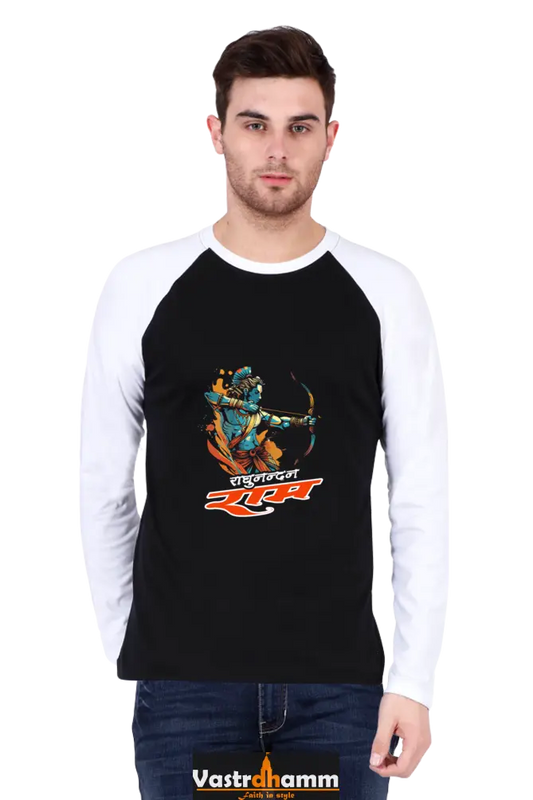 Ram Ji Cosmic Bow Raglan Full Sleeve T-Shirts for Men Vastrdhamm