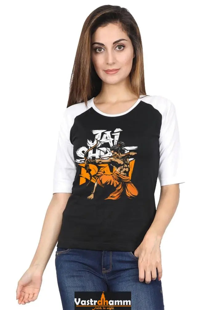 Ram Ji Dharma Protector Raglan Full Sleeve T-Shirts for Women Vastrdhamm