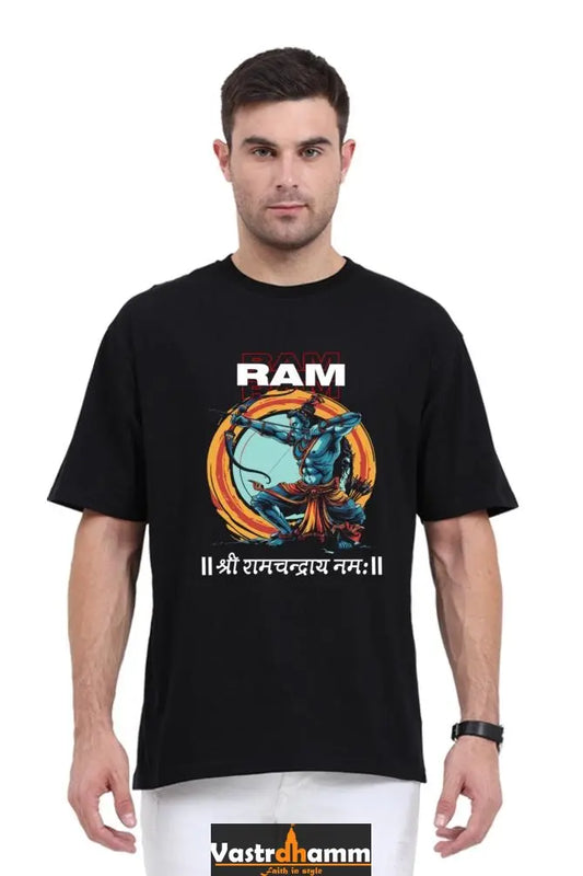 Ram Ji Divine Grace Oversized Classic T-Shirts  for Men Vastrdhamm