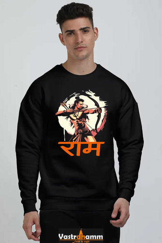 Ram Ji Divine Grace Oversized Sweatshirt T-Shirts  for Men Vastrdhamm