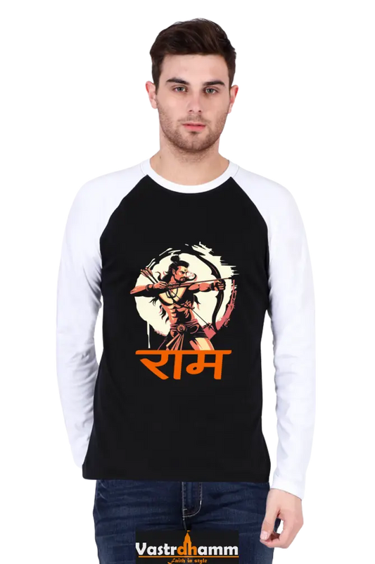 Ram Ji Divine Grace Raglan Full Sleeve T-Shirts for Men Vastrdhamm