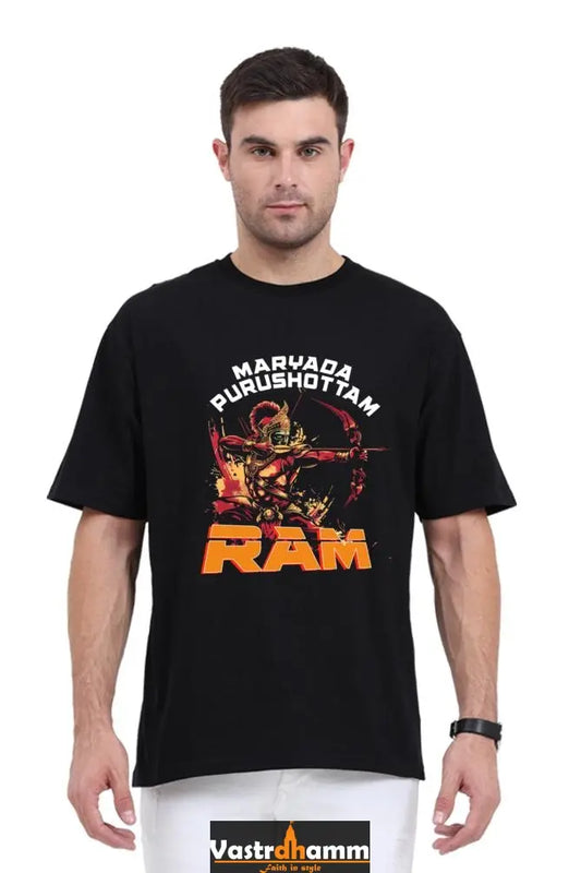 Ram Ji Divine Protector Oversized Classic T-Shirts  for Men Vastrdhamm