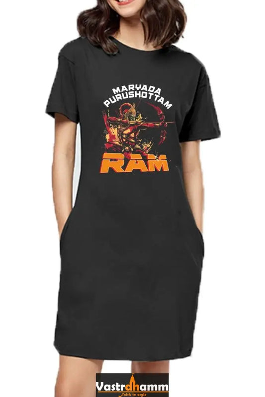 Ram Ji Divine Protector T-Shirts Dress for Women Vastrdhamm