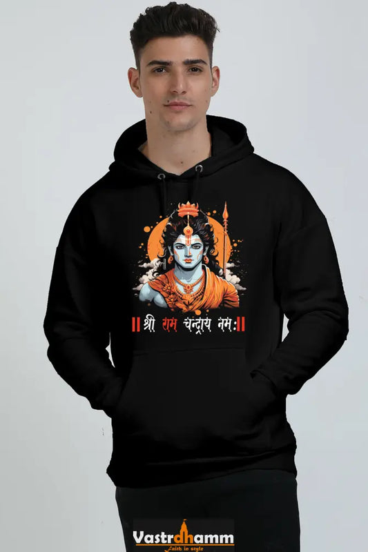 Ram Ji Divine Warrior Oversized Hooded Sweatshirt T-Shirts  for Men Vastrdhamm