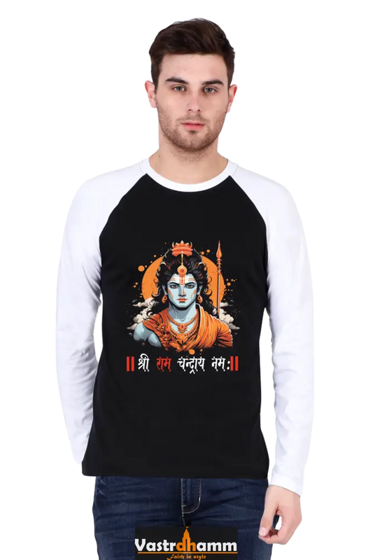 Ram Ji Divine Warrior Raglan Full Sleeve T-Shirts for Men Vastrdhamm