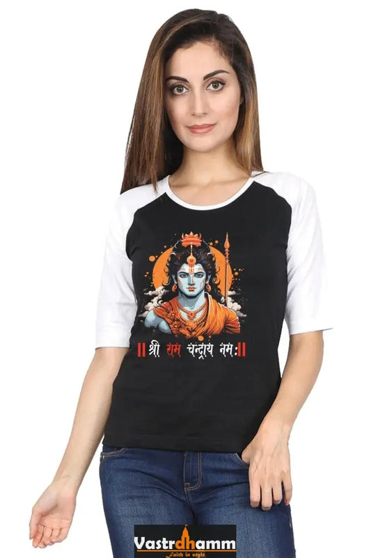 Ram Ji Divine Warrior  fRaglan Full Sleeve T-Shirtsor Women Vastrdhamm