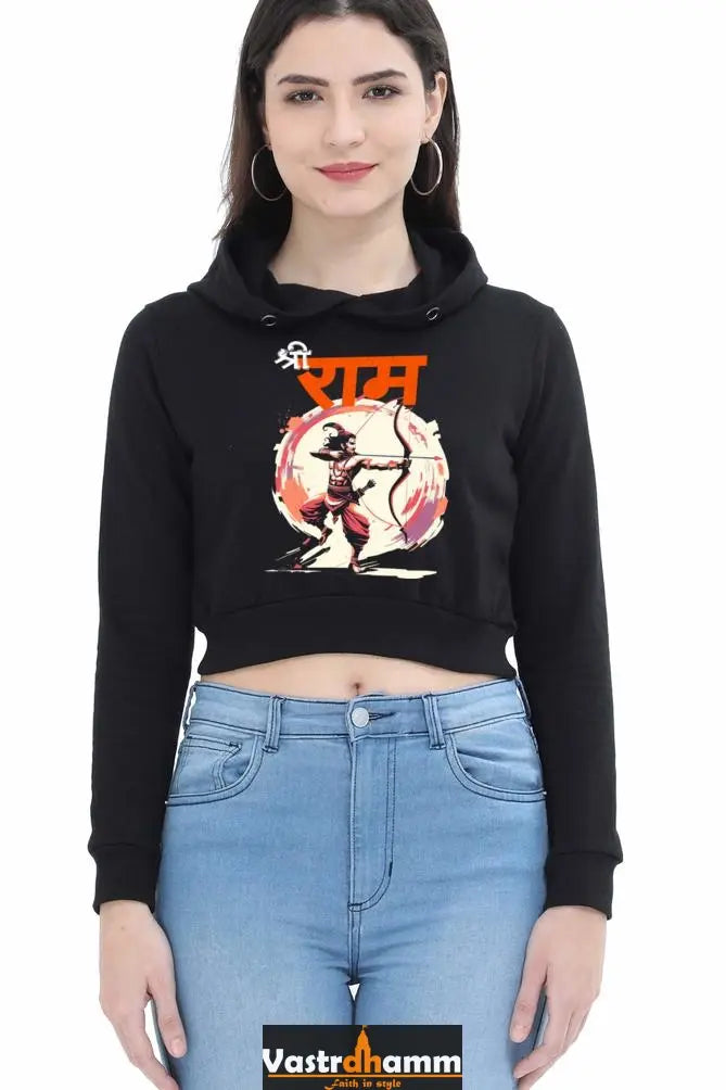 Ram Ji Eternal Dharma Crop Hoodies for Women Vastrdhamm