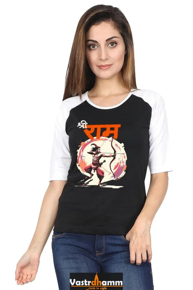 Ram Ji Eternal Dharma Raglan Full Sleeve T-Shirts for Women Vastrdhamm