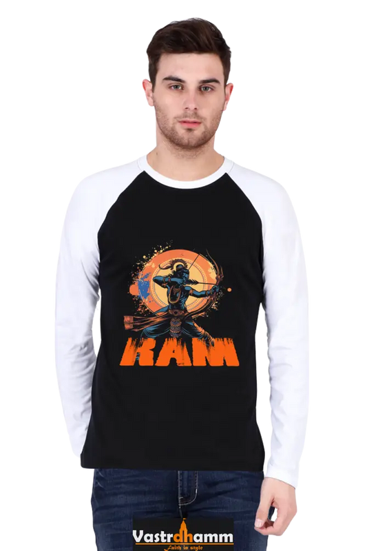 Ram Ji Maryada Purushottam Raglan Full Sleeve T-Shirts for Men Vastrdhamm