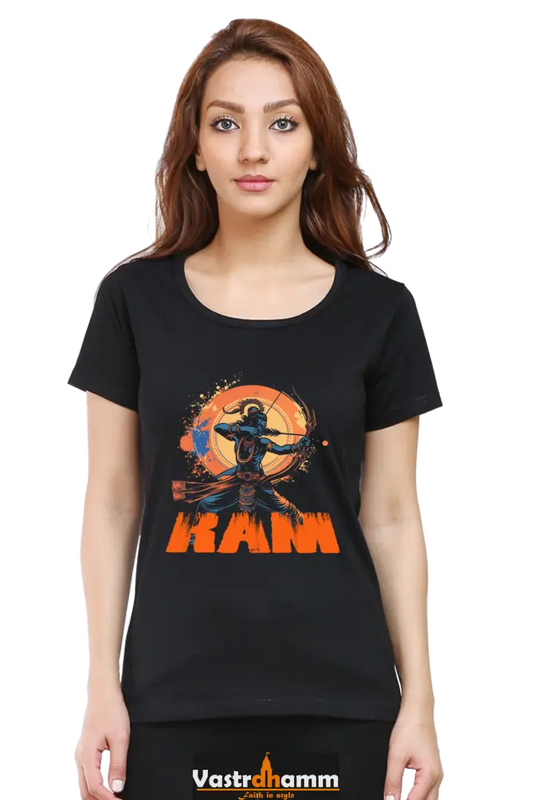 Ram Ji Maryada Purushottam Round Neck Half Sleeve Classic T-Shirts for Women Vastrdhamm
