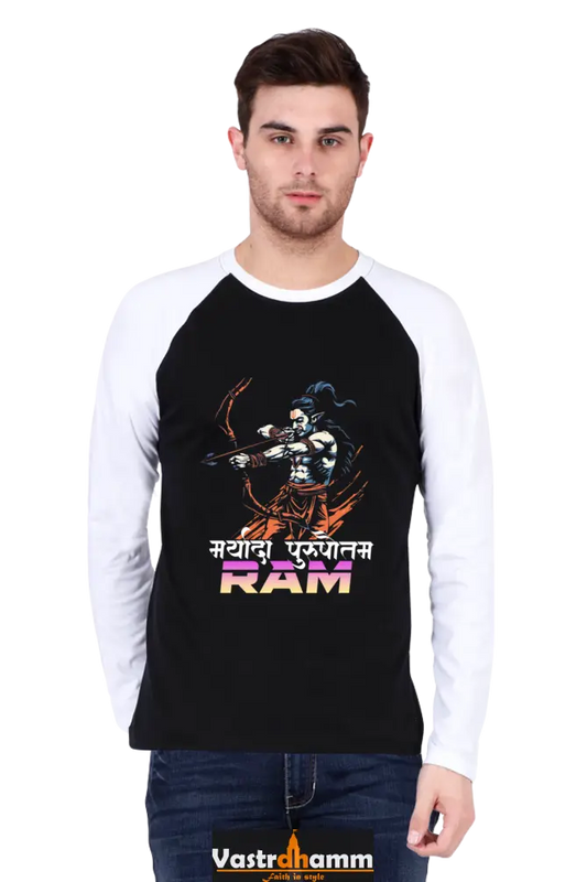 Ram Ji Ramayana Legacy Raglan Full Sleeve T-Shirts for Men Vastrdhamm