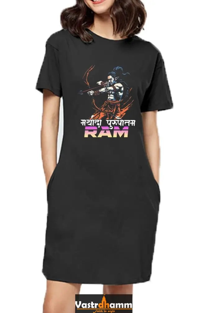 Ram Ji Ramayana Legacy T-Shirts Dress for Women Vastrdhamm