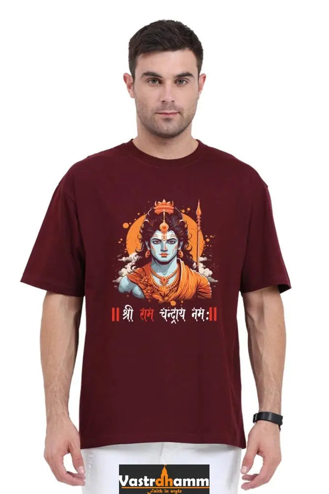 Ram Ji Righteous Path Oversized Classic T-Shirts  for Men Vastrdhamm