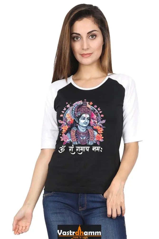 Ram Ji Righteous Path Raglan Full Sleeve T-Shirts for Women Vastrdhamm