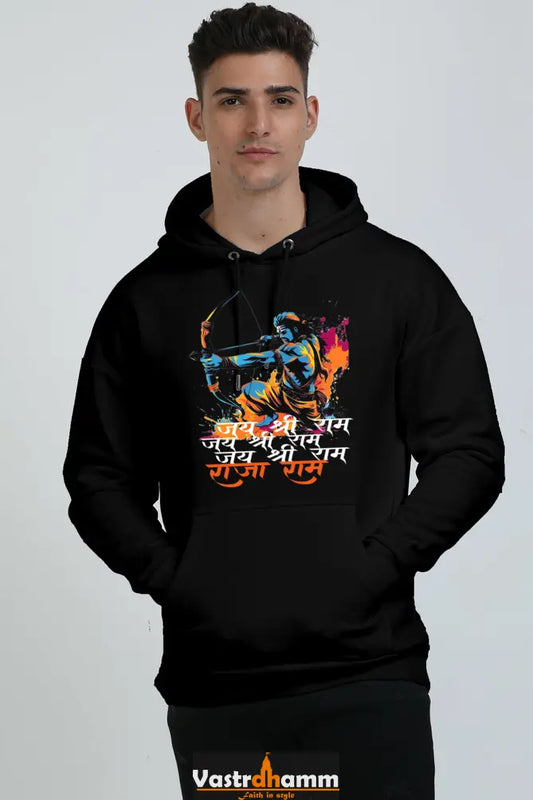Ram Ji Sita Ram Oversized Hooded Sweatshirt T-Shirts  for Men Vastrdhamm