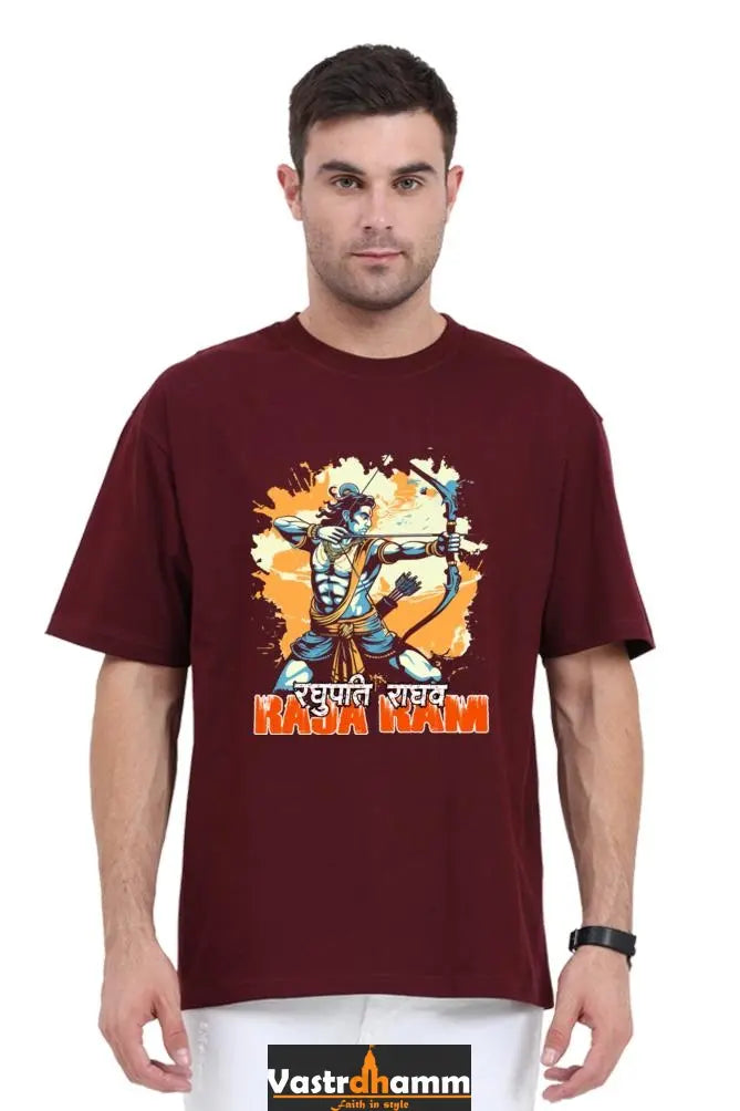 Ram Ji Warrior Spirit Oversized Classic T-Shirts  for Men Vastrdhamm