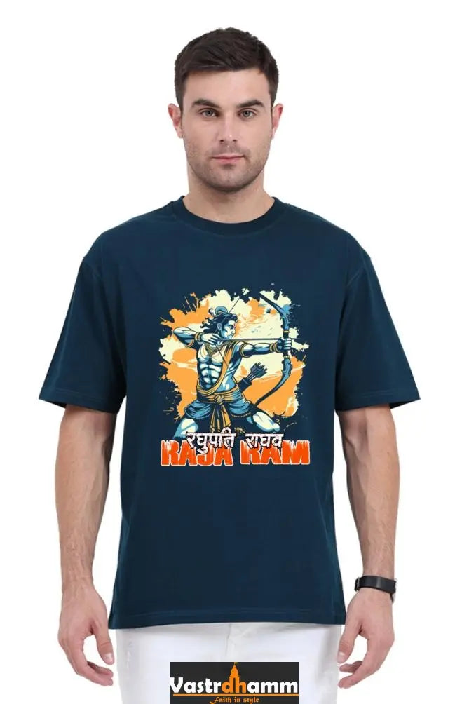 Ram Ji Warrior Spirit Oversized Classic T-Shirts  for Men Vastrdhamm