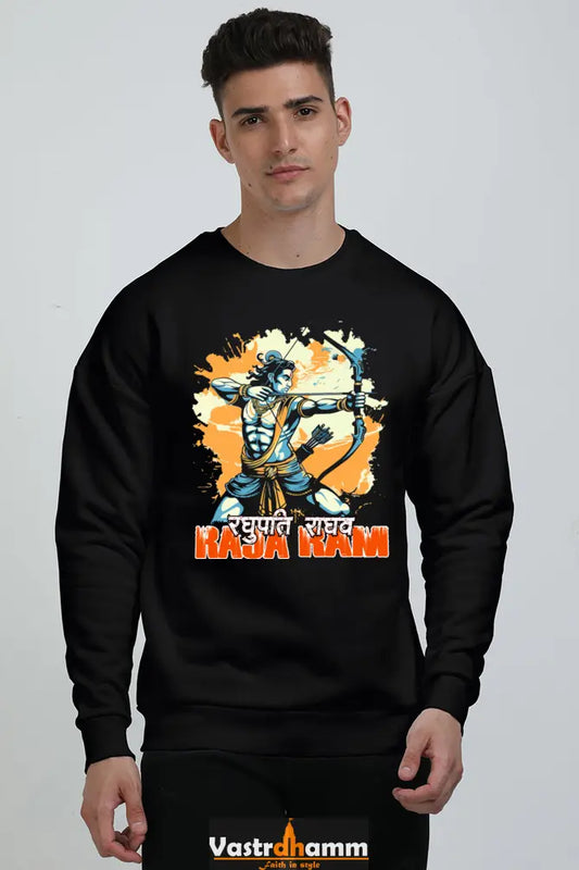 Ram Ji Warrior Spirit Oversized Sweatshirt T-Shirts  for Men Vastrdhamm