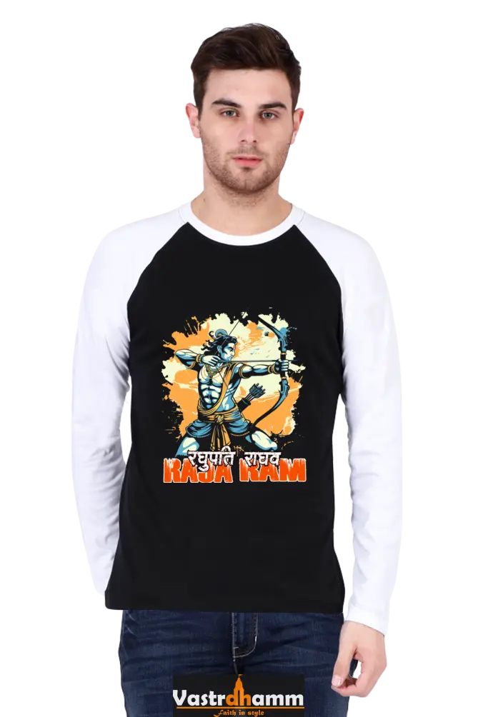 Ram Ji Warrior Spirit Raglan Full Sleeve T-Shirts for Men Vastrdhamm