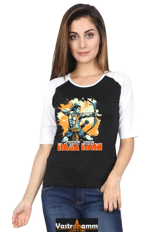 Ram Ji Warrior Spirit Raglan Full Sleeve T-Shirts for Women Vastrdhamm