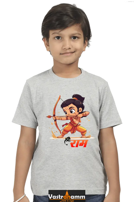Ram Ji Warrior Spirit Round Neck Half Sleeve Classic T-Shirts for Boy Vastrdhamm