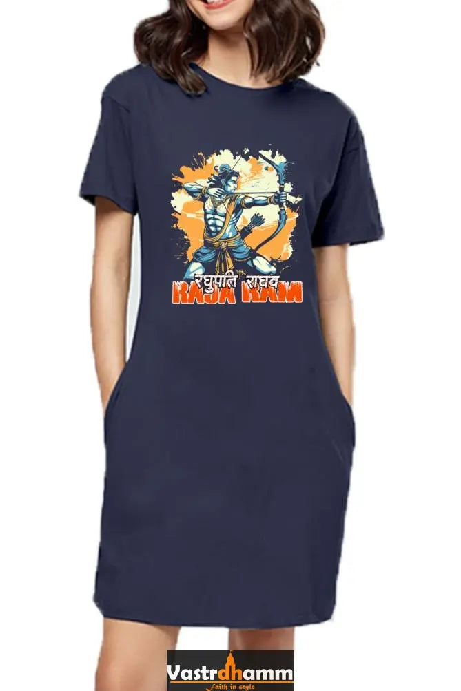 Ram Ji Warrior Spirit T-Shirts Dress for Women Vastrdhamm