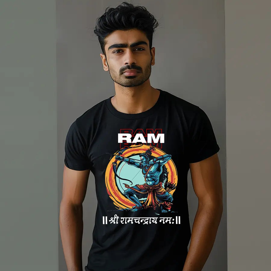 Ramchandra The Divine Hero T-Shirt | Regular Fit Vastrdhamm