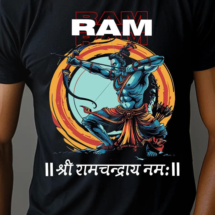 Ramchandra The Divine Hero T-Shirt | Regular Fit Vastrdhamm