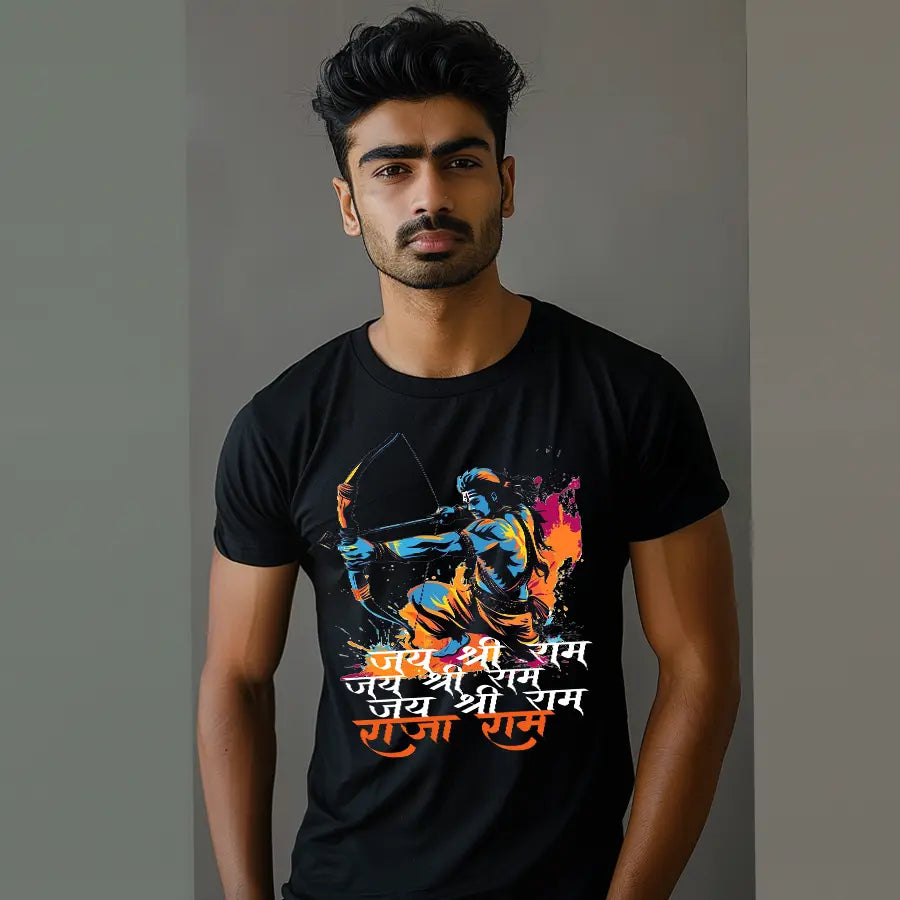 Jay Shree Ram, Raja Ram T-Shirt | Regular Fit Vastrdhamm