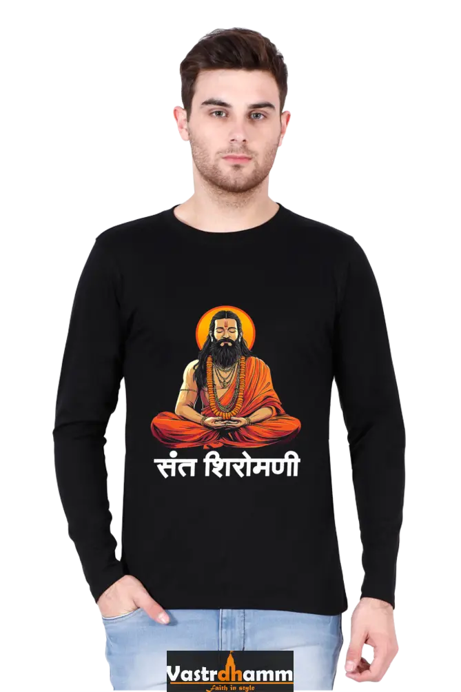 Ravidas Devotion Round Neck Full Sleeve T-Shirts for Men Vastrdhamm