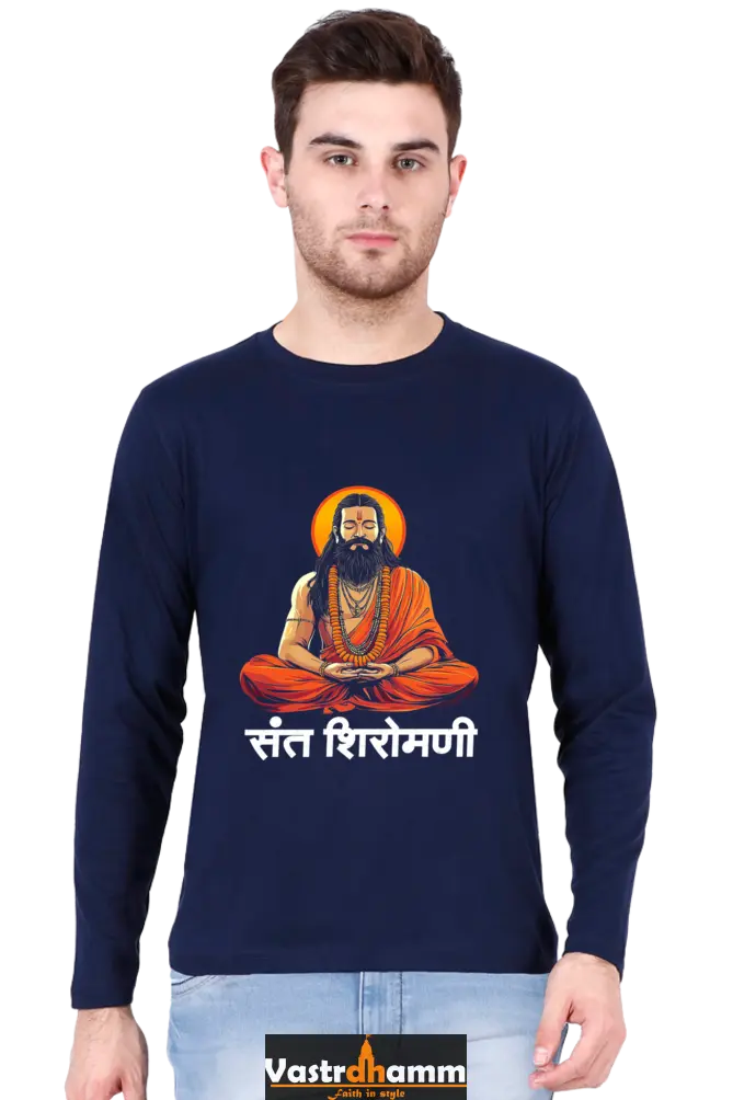 Ravidas Devotion Round Neck Full Sleeve T-Shirts for Men Vastrdhamm