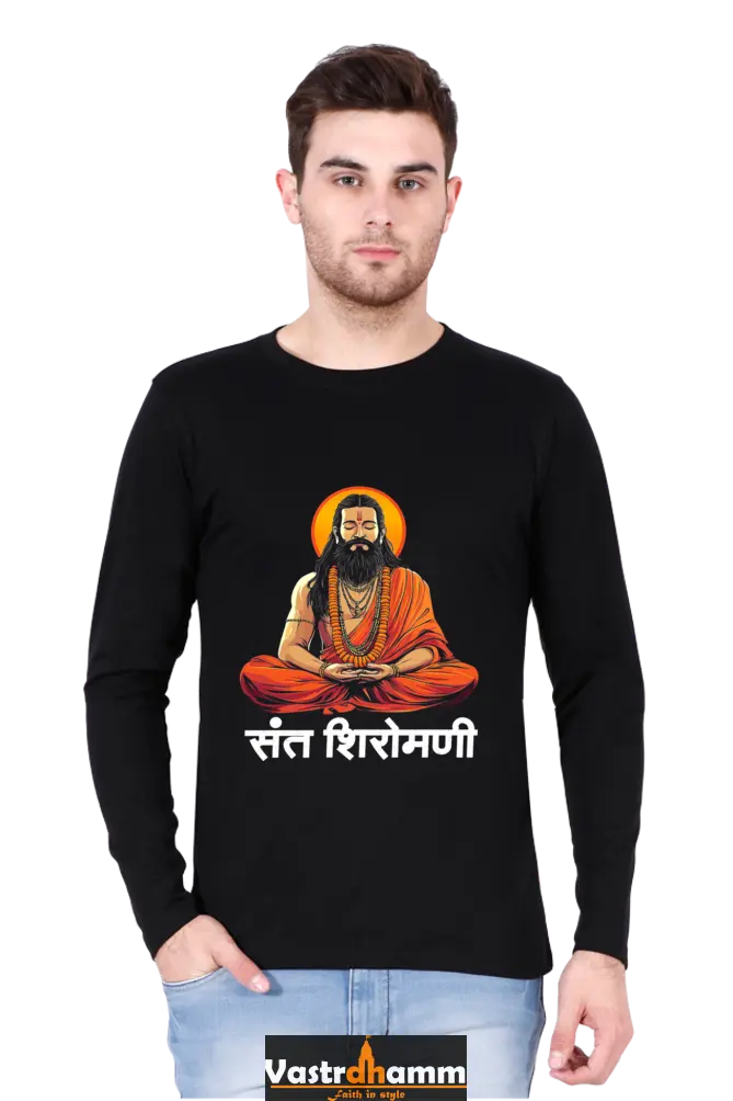 Ravidas Devotion Round Neck Full Sleeve T-Shirts for Men Vastrdhamm