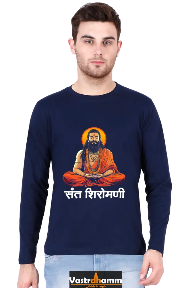 Ravidas Devotion Round Neck Full Sleeve T-Shirts for Men Vastrdhamm