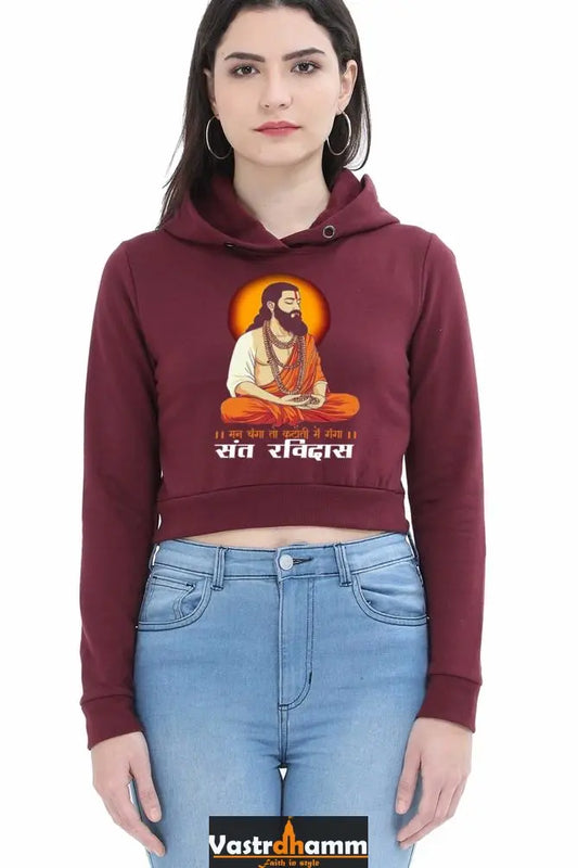 Ravidas Jayanti Blessings Crop Hoodies for Women Vastrdhamm