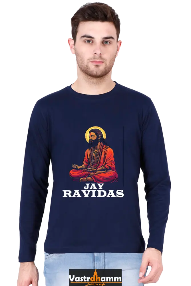 Ravidas Jayanti Blessings Round Neck Full Sleeve T-Shirts for Men Vastrdhamm